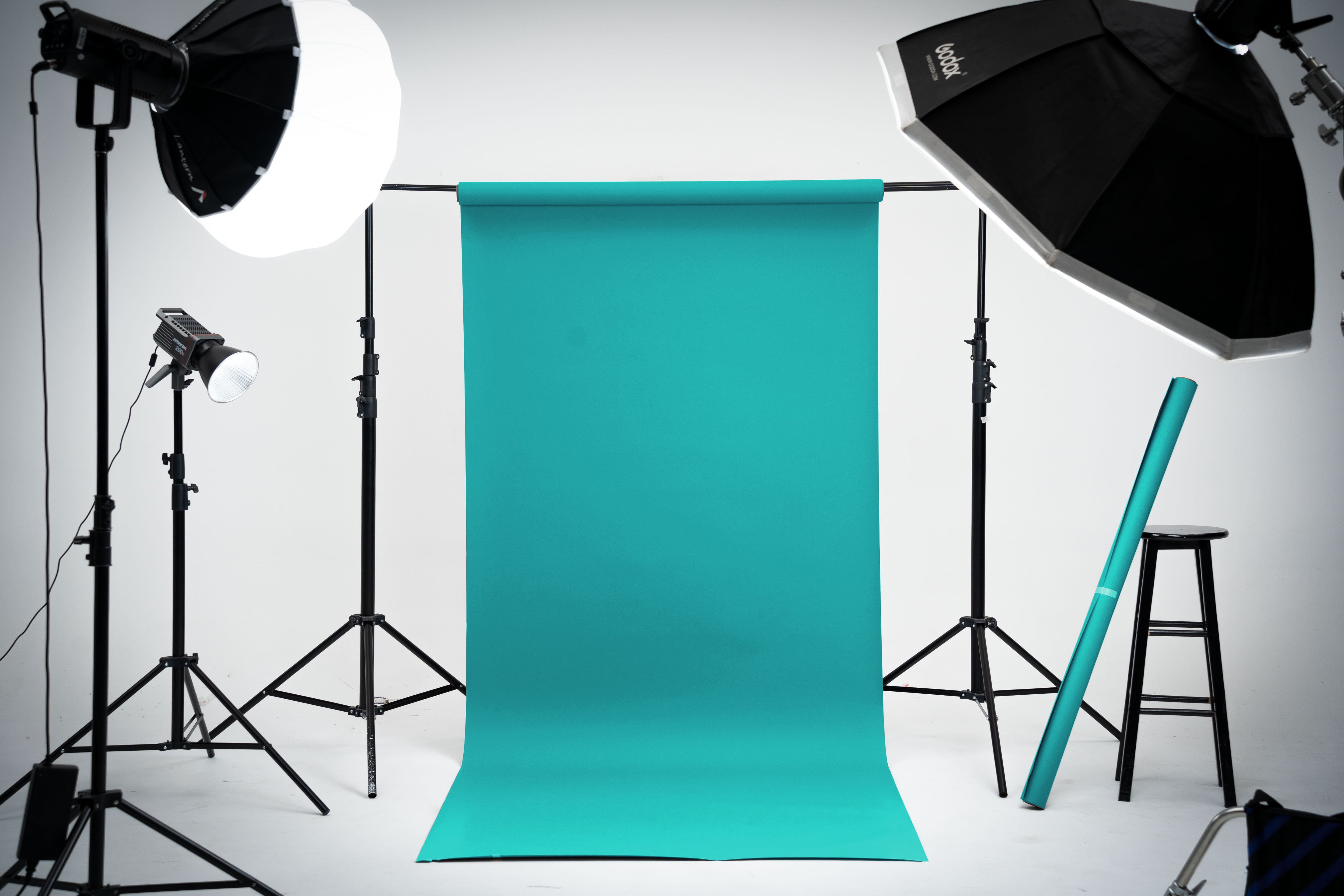 RTS Kate Alpine Blue Seamless Paper Backdrop for Photography