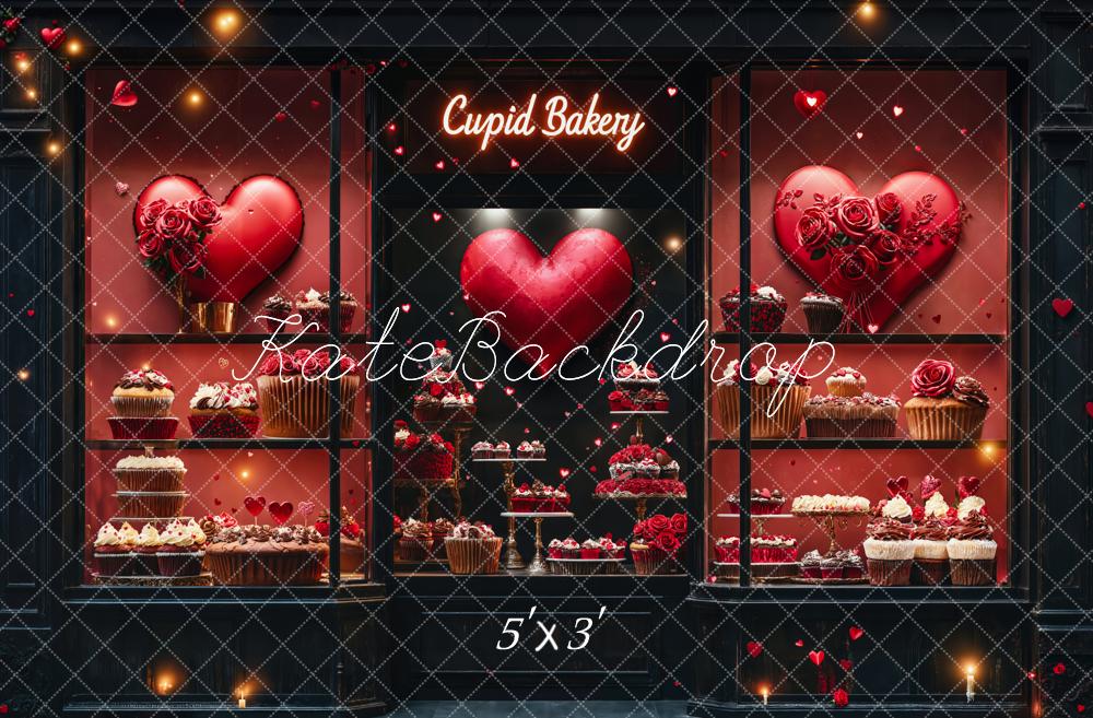 Kate Valentine's Day Bakery Heart Cake Backdrop Designed by Emetselch