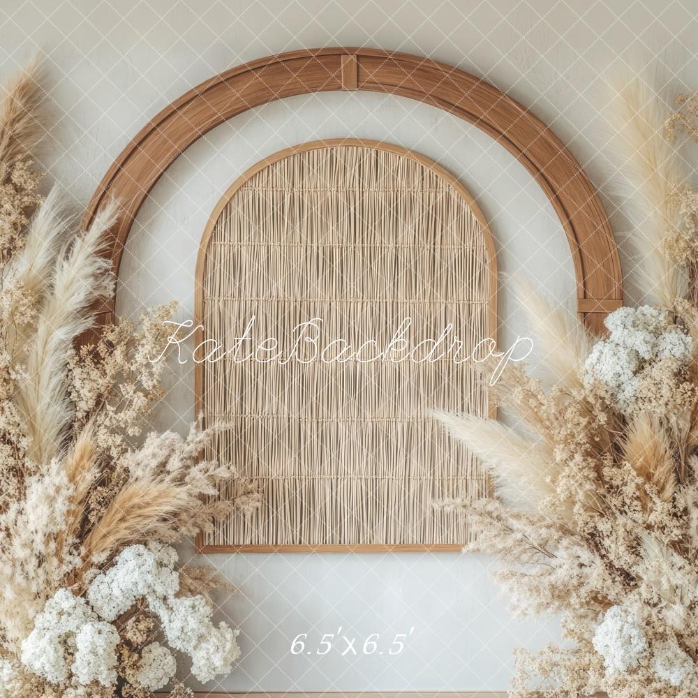 TEST Boho Floral Arch Neutrale Foto Achtergrond Designed by Mini MakeBelieve