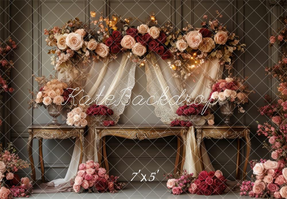 TEST Kate Romantic Floral Arch Vintage Wedding Backdrop Designed by Mini MakeBelieve