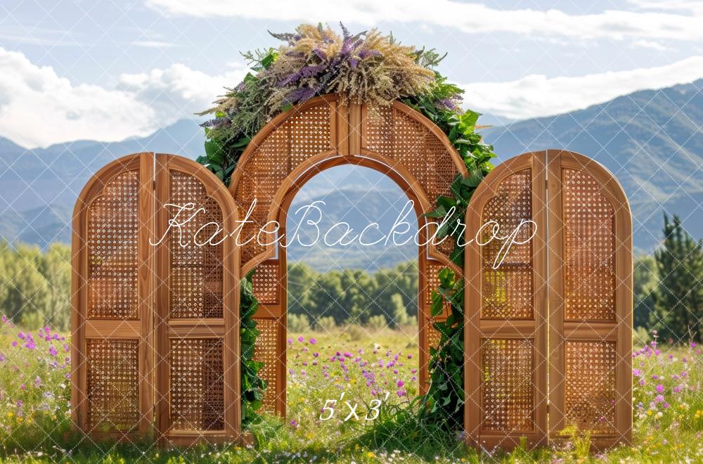 Kate Boho Spring Wooden Arch Exterior Backdrop Designed by Mini MakeBelieve