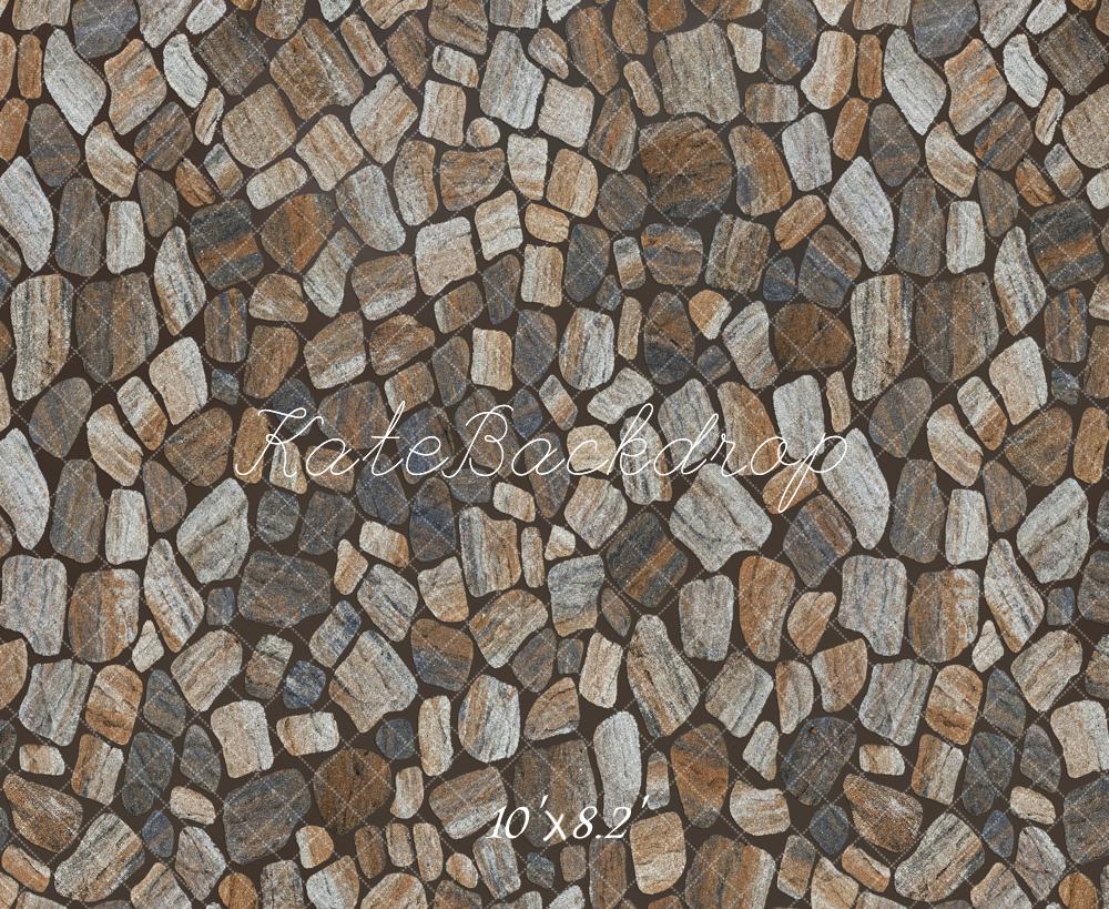 Brown Gray Stone Floor Backdrop Designed by Emetselch