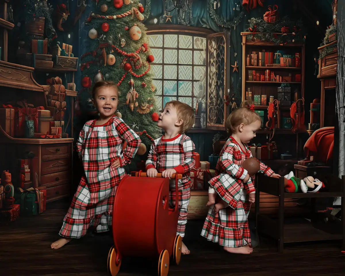 Christmas Santa House Room Backdrop Progettato da GQ