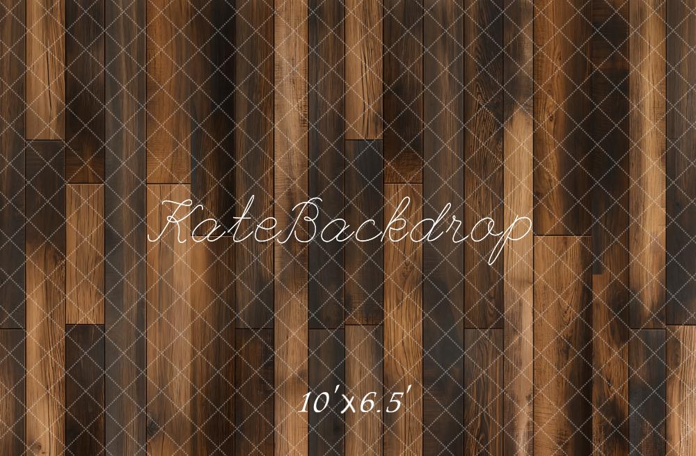 Kate Retro Brown Wood Floor Backdrop Designed by Kate Image