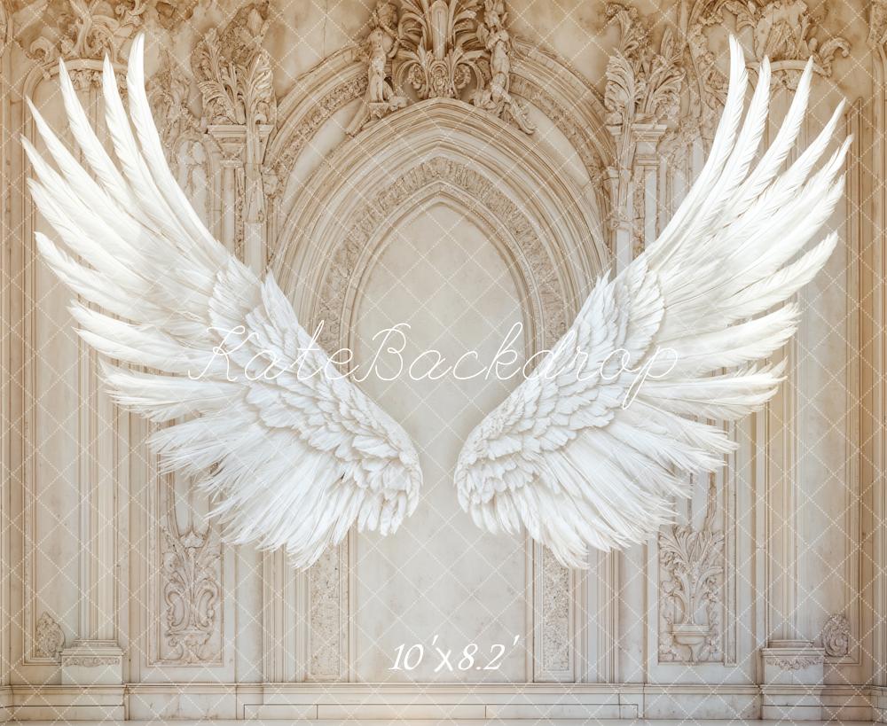 Kate Angel Wings Vintage Arched Wall Backdrop Designed by Emetselch