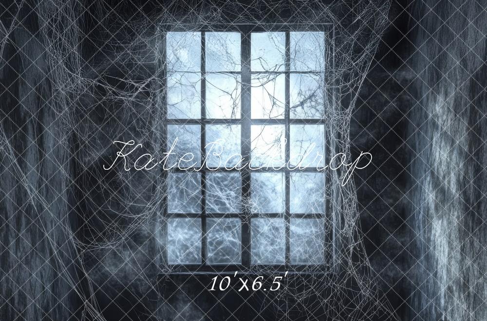 Haunted Window Spider Web Foto Achtergrond Designed by Lidia Redekopp