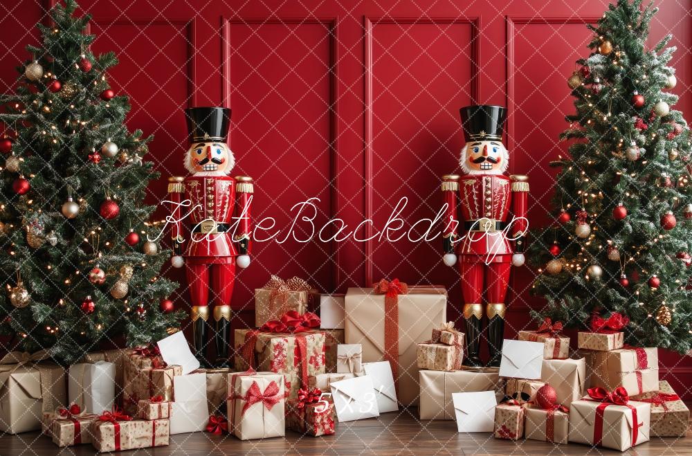 Kate Christmas Tree Nutcracker Gifts Backdrop Designed by Patty Roberts