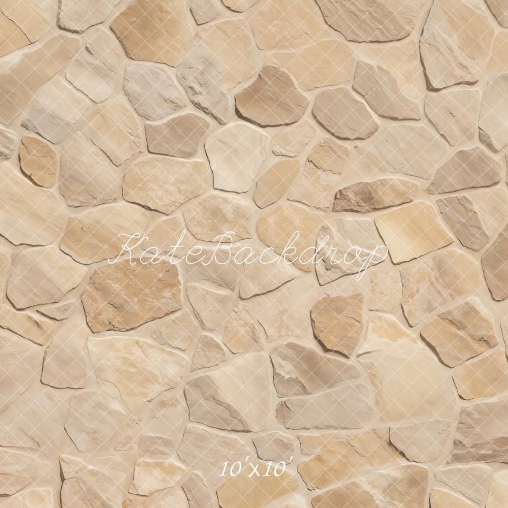 Kate Beige Stone Texture Floor Backdrop Designed by Emetselch