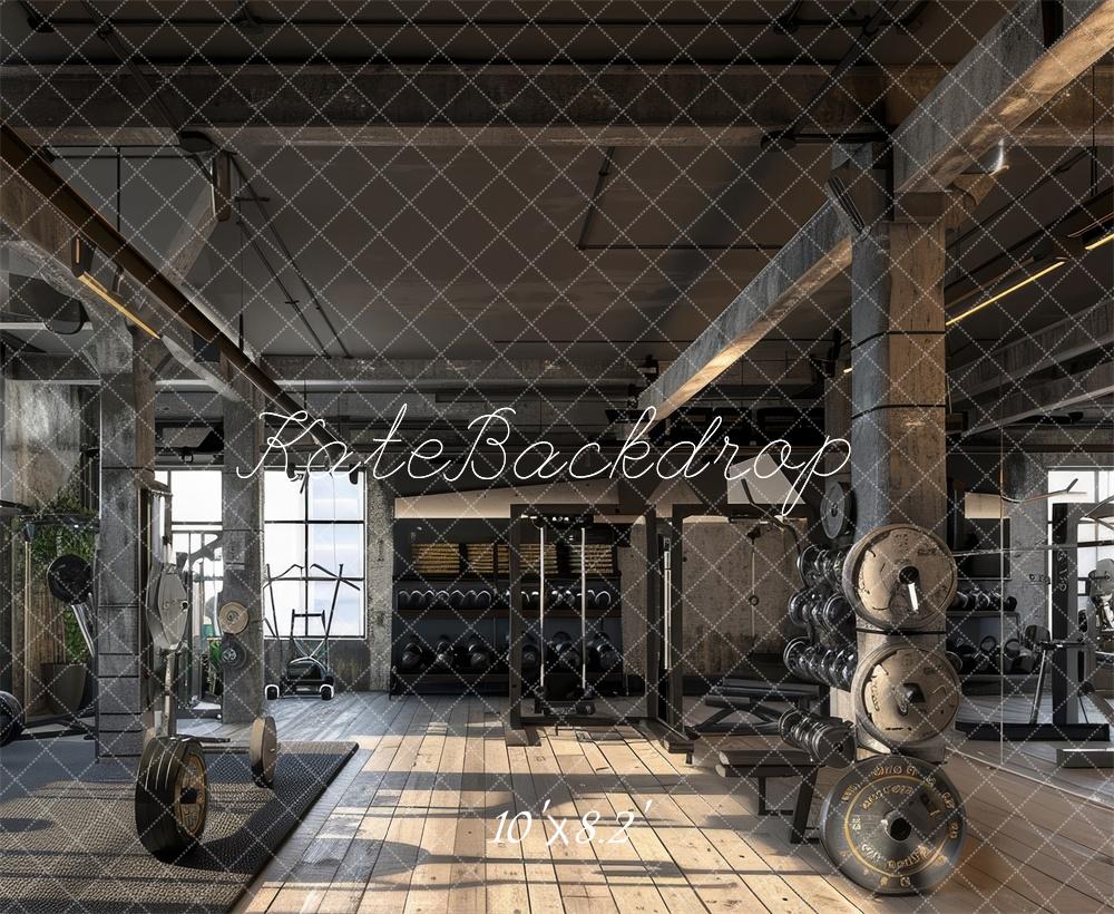 Kate Industrial Gym Fitness Interior Backdrop Designed by Lidia Redekopp