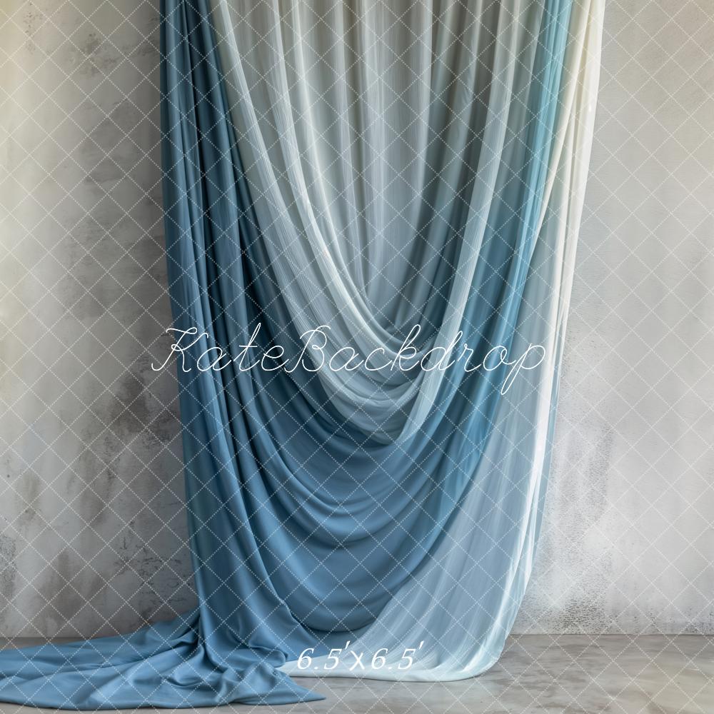 TEST Kate Blue Draped Fabric Backdrop Designed by Emetselch