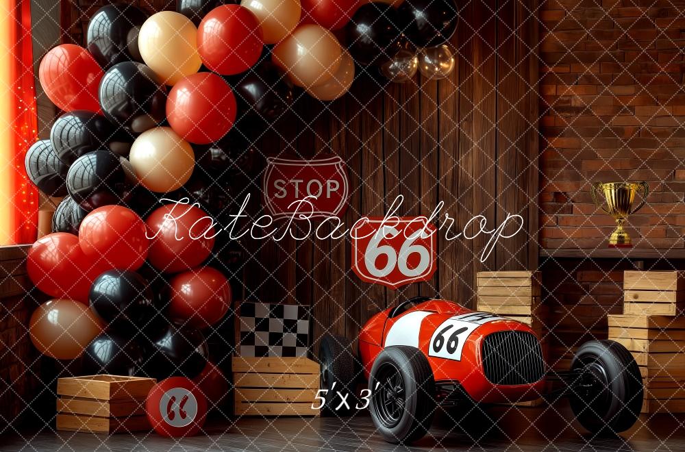 Cake Smash Route 66 Race Car Foto Achtergrond Designed by Patty Roberts