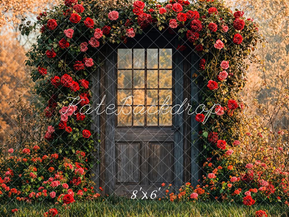 Kate Flower Arch Door Roses Backdrop Designed by Emetselch