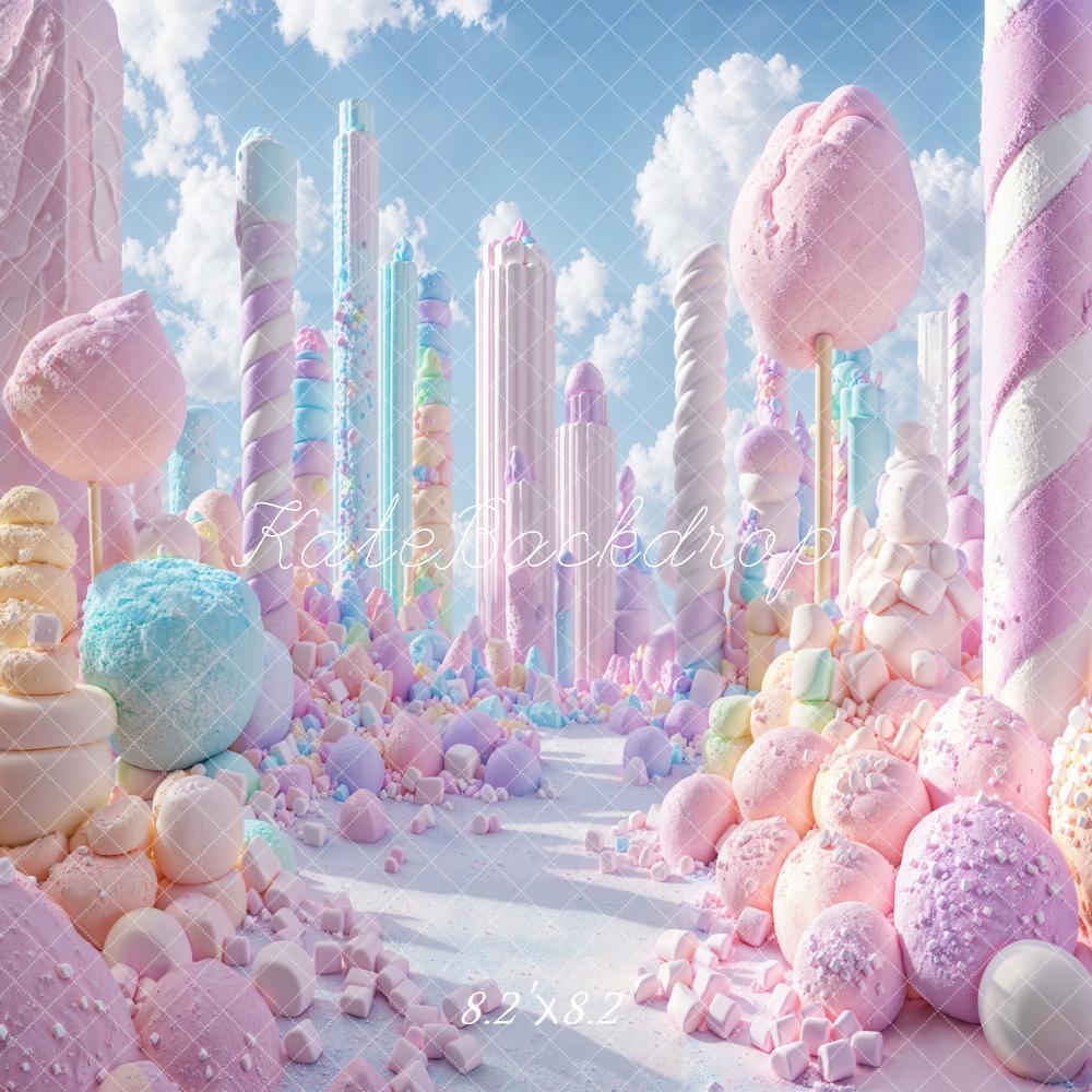 Kate Fantasy Candyland Pastel Lollipop Backdrop Designed by Emetselch