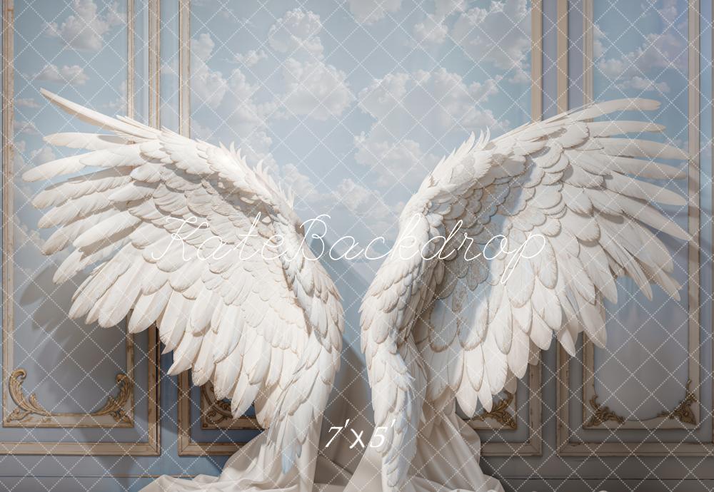 Kate Fantasy Angel Wings Vintage Wall Backdrop Designed by Emetselch