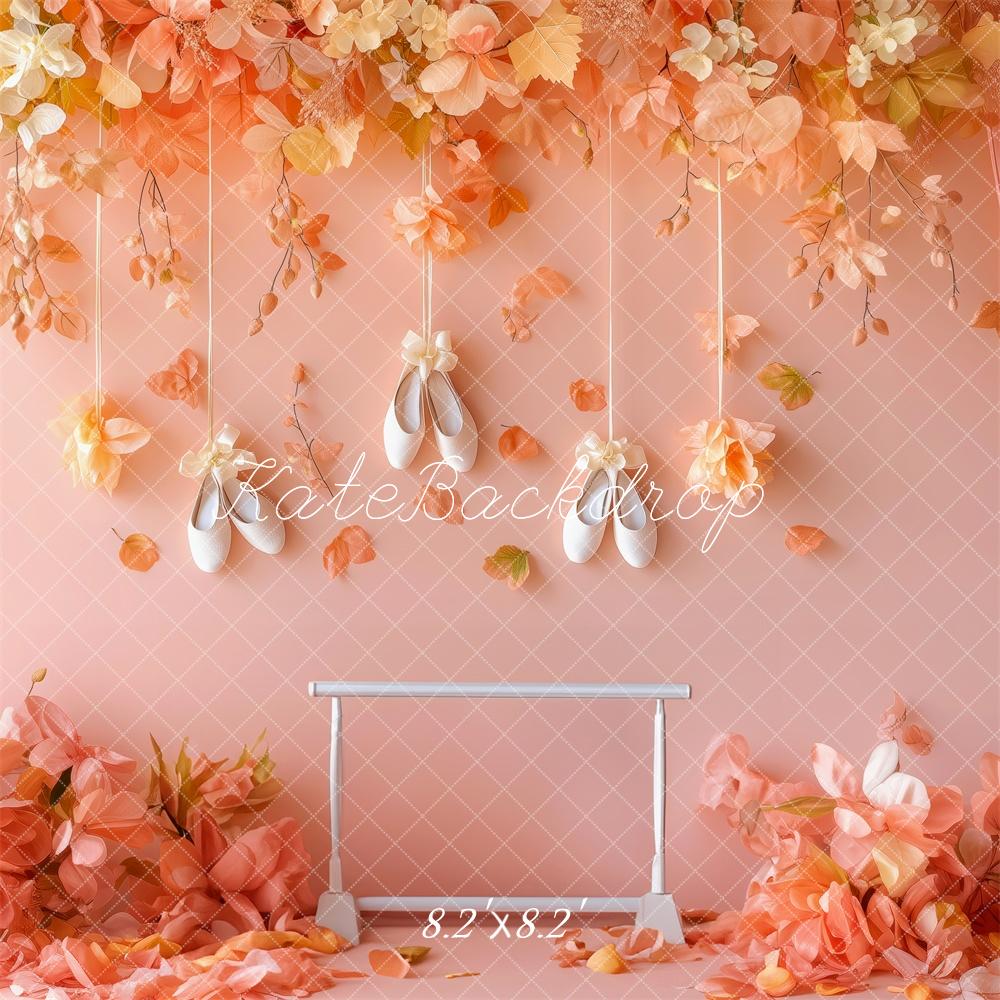 Kate Ballet Floral Pink Wall Backdrop Designed by Patty Roberts