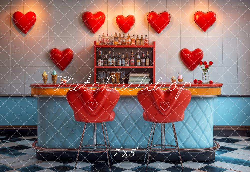 Bar Retro Heart Backdrop Designed by Emetselch