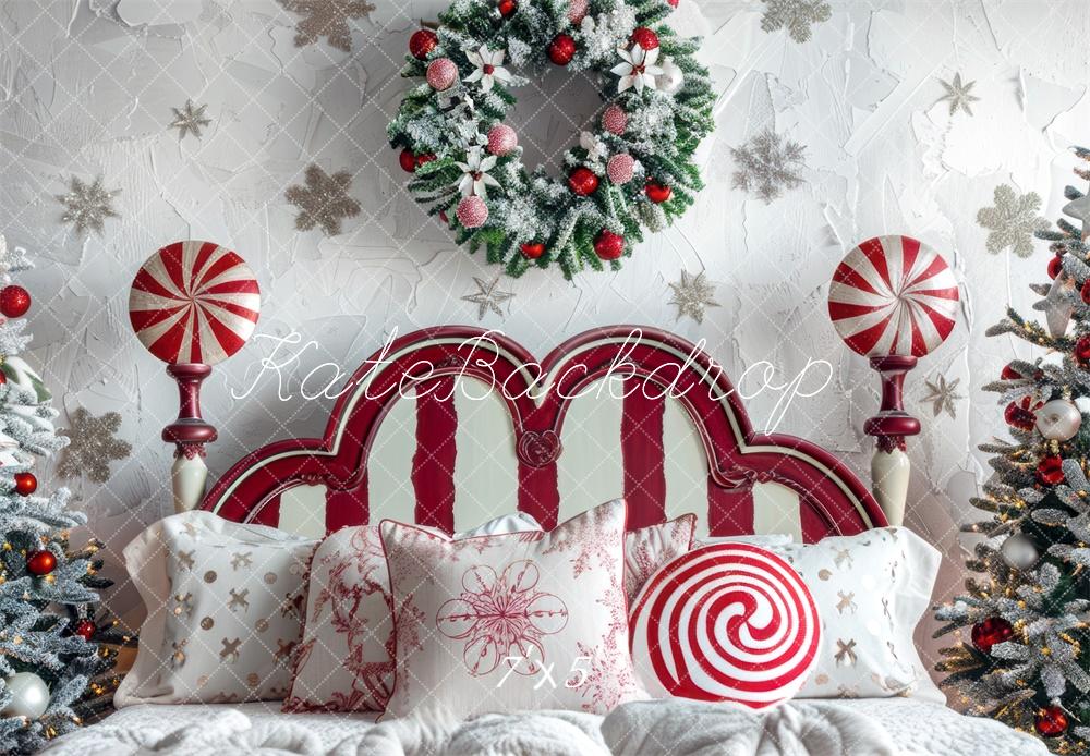 Kate Christmas Peppermint Headboard Backdrop Designed by Mini MakeBelieve