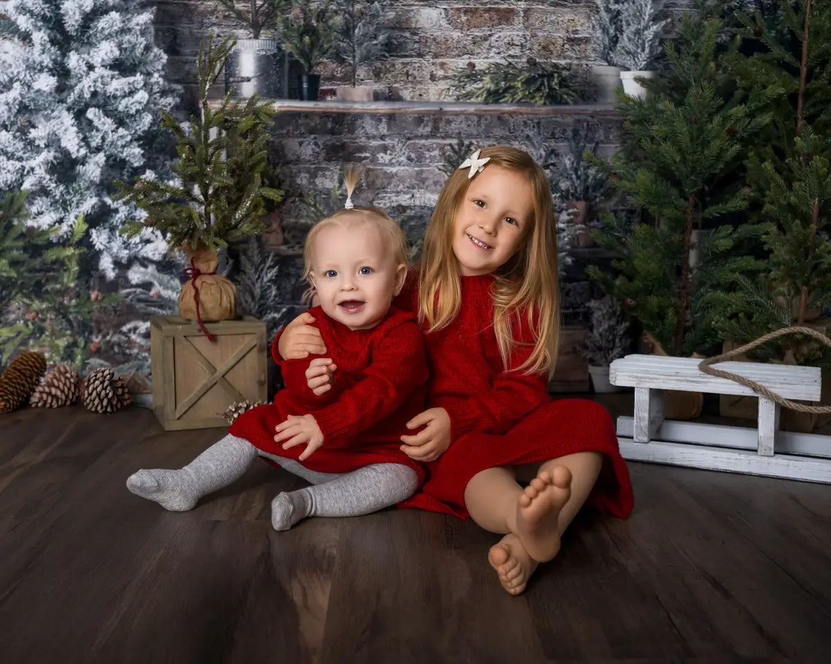 Kate Christmas Farm Fresh Tree Backdrop Designed by Mandy Ringe Photography