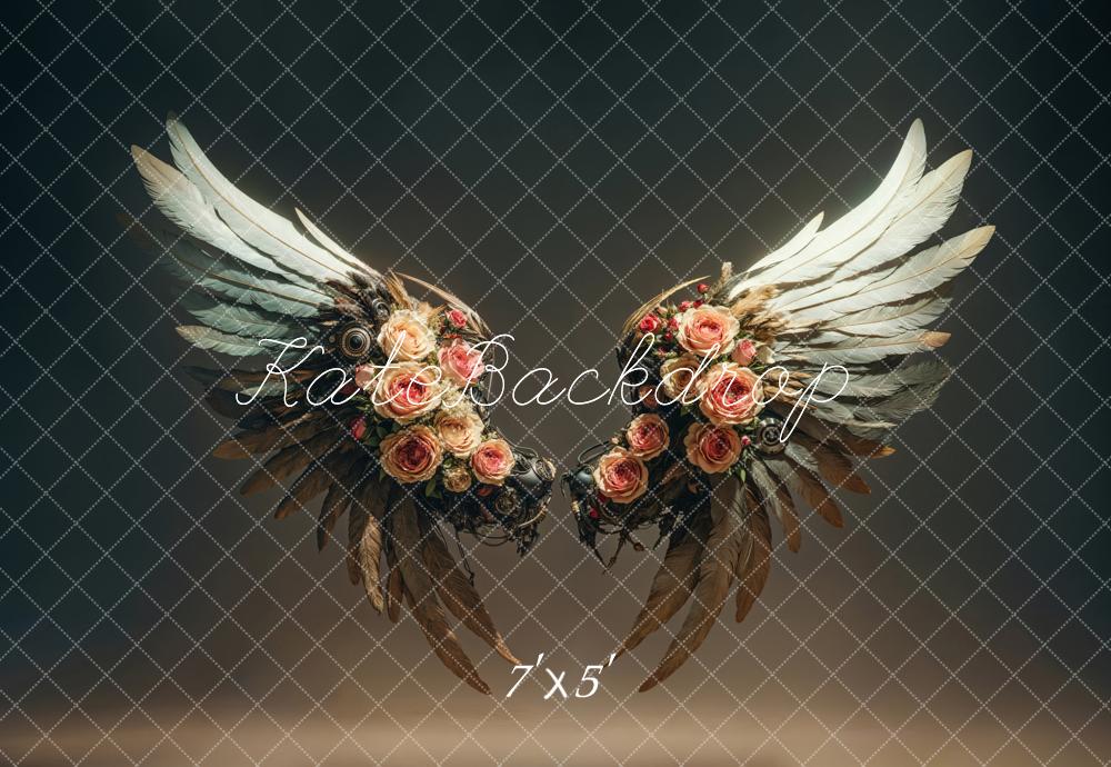 Kate Floral Angel Wings Backdrop Designed by Emetselch