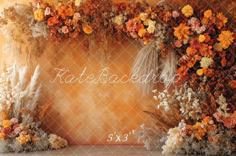 Fall Boho Floral Arch Foto Achtergrond Designed by Patty Roberts