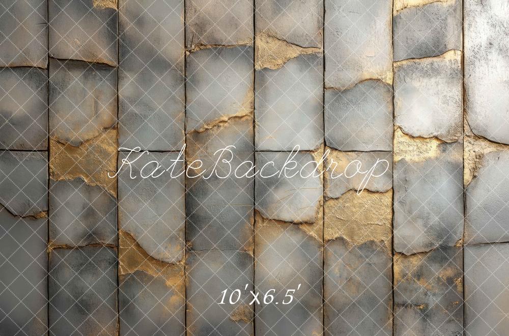 Kate Gold Gray Old Floor Backdrop Designed by Mini MakeBelieve