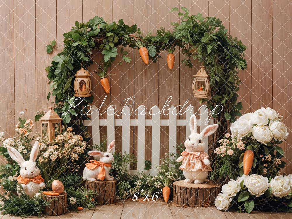 Kate Easter Bunny Greenery Arch Backdrop Designed by Emetselch