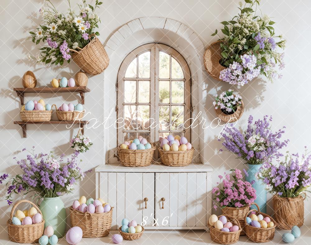 Kate Easter Egg Floral Baskets Window Backdrop Designed by Emetselch