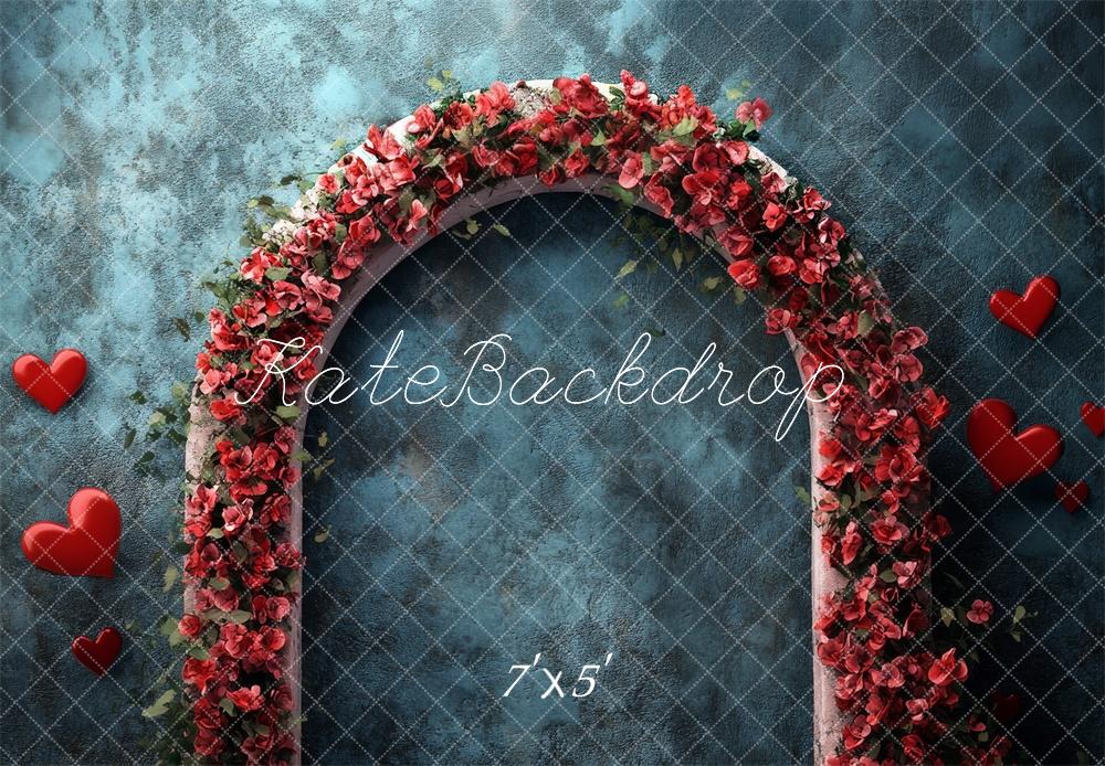 Kate Valentine Arch Floral Teal Urban Backdrop Designed by Lidia Redekopp