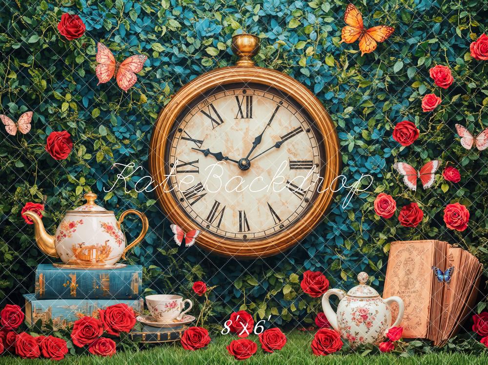 Kate Vintage Clock Tea Party Backdrop Designed by Emetselch