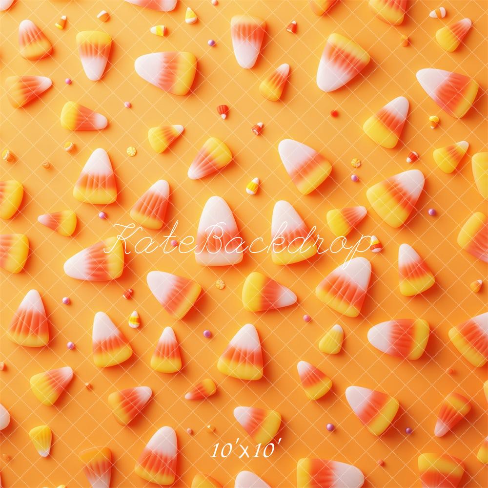 Kate Halloween Candy Corn Orange Wall Backdrop Designed by Patty Roberts