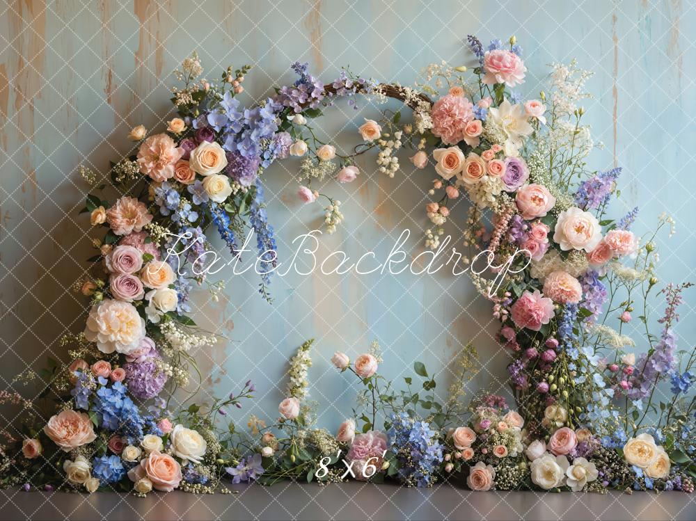 Arco Floral de Primavera Pastel Fondo