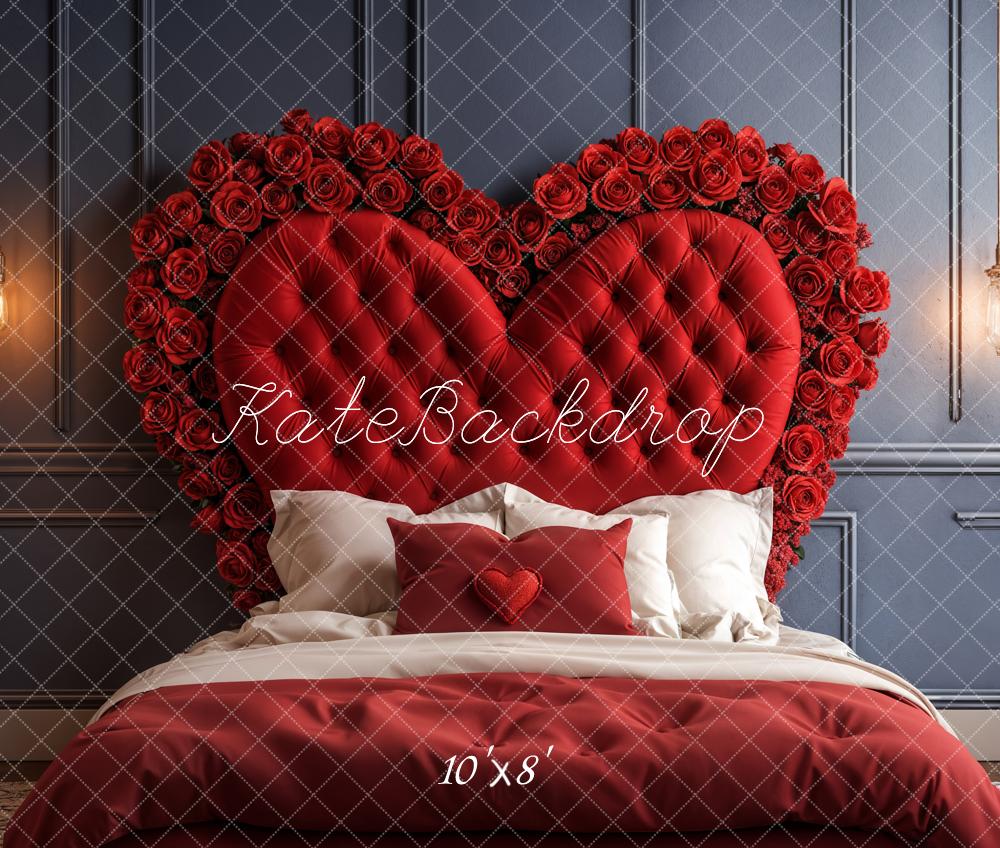 Kate Headboard Romantic Red Heart Backdrop Designed by Emetselch