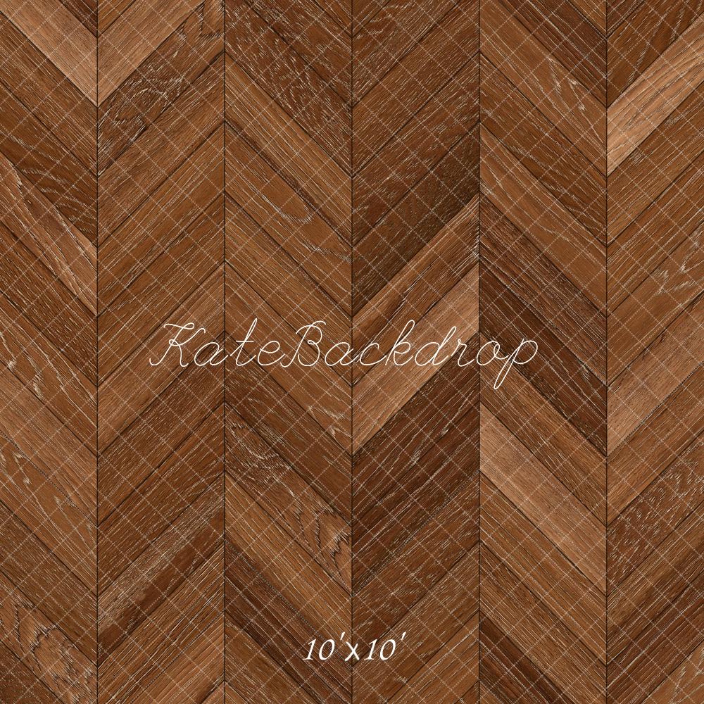 Fondo de Piso de Madera de Espiga Brown Diseñado por Kate Image