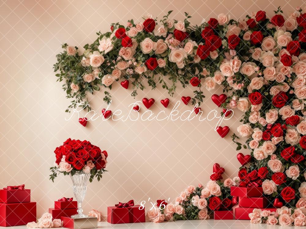 Kate Valentine Roses Heart Gift Backdrop Designed by Patty Roberts