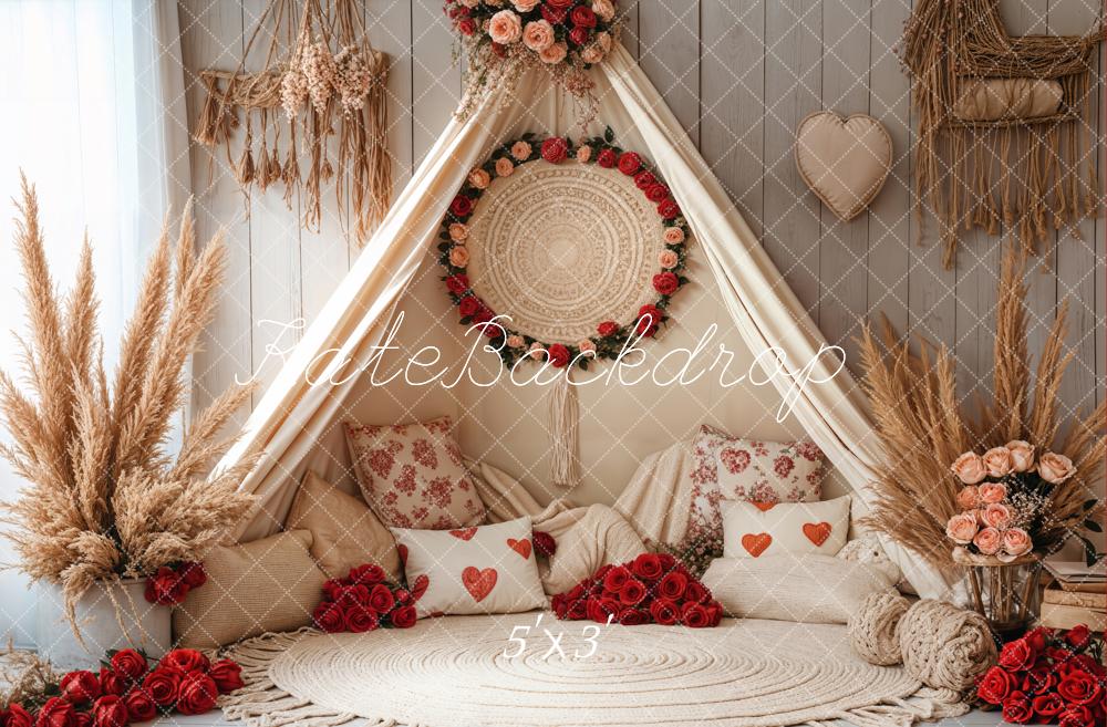 Kate Spring Boho Romantic Floral Tent Backdrop Designed by Emetselch