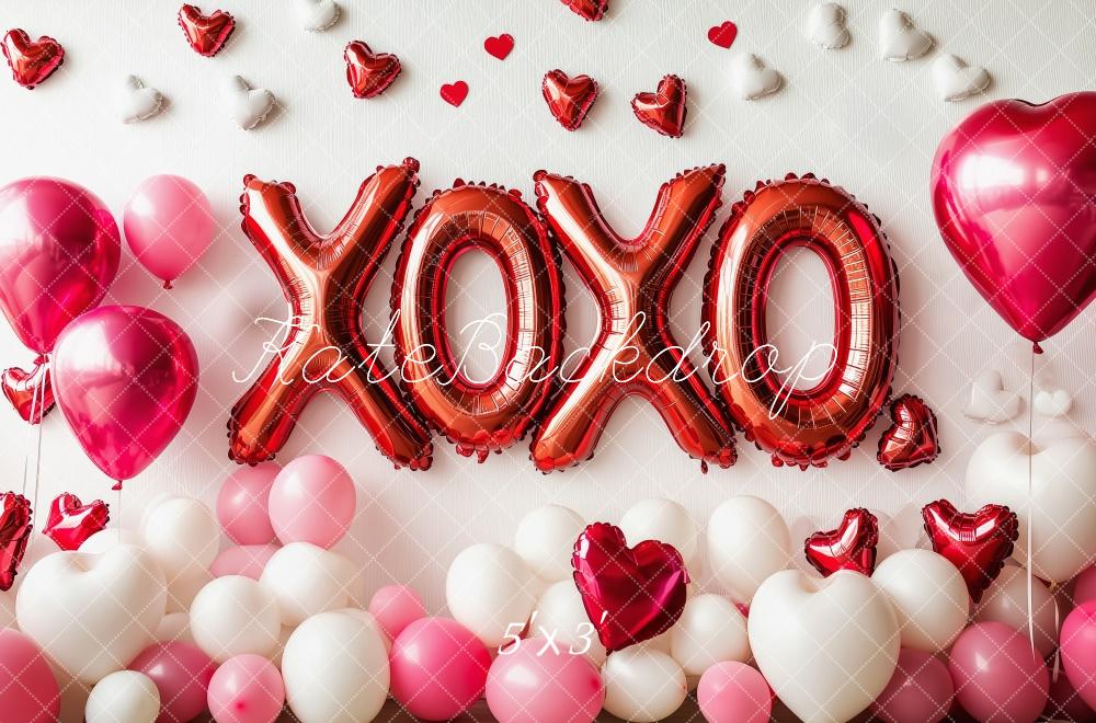 Kate Valentine's XOXO Balloons Backdrop Designed by Patty Roberts