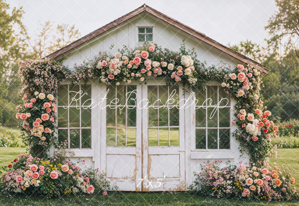 Fondo de Jardín Rústico de Flores de Primavera Diseñado por Emetselch