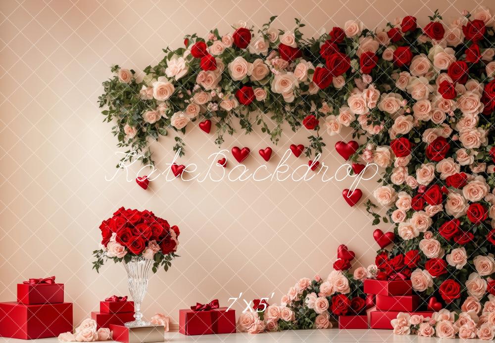 Kate Valentine Roses Heart Gift Backdrop Designed by Patty Roberts