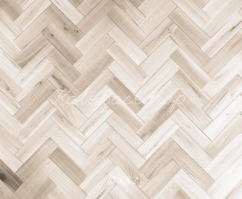 Herringbone Patroon Hout Foto Achtergrond Designed by Mini MakeBelieve