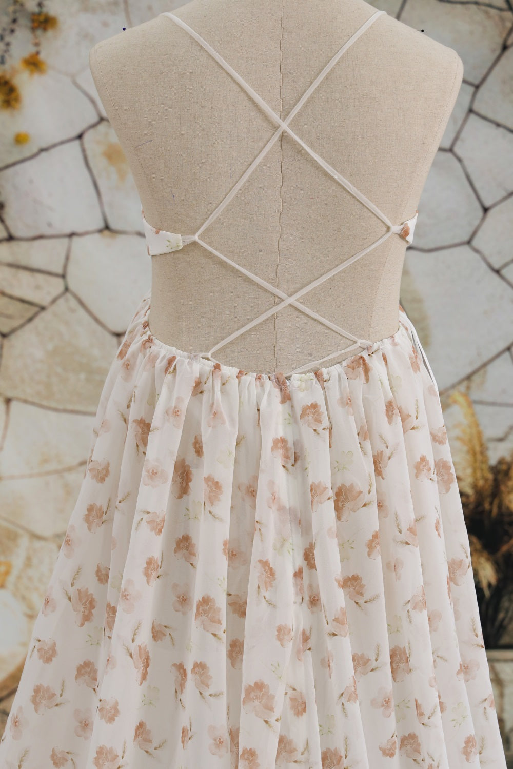 Kate Chiffon Floral Print Suspender Maternity Photoshoot Dress