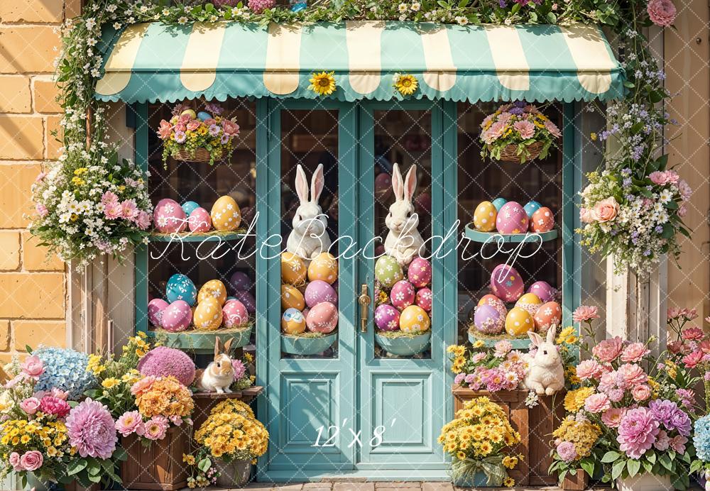 Kate Easter Bunny Eggs Flower Shop Backdrop Designed by Emetselch