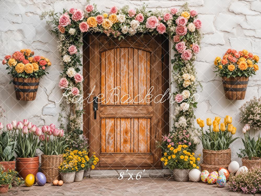 Kate Easter Spring Flower Arch Door Backdrop Designed by Emetselch