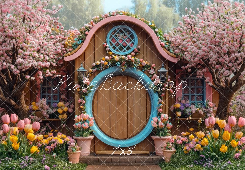 Kate Easter Spring Cottage Floral Backdrop Designed by Mini MakeBelieve