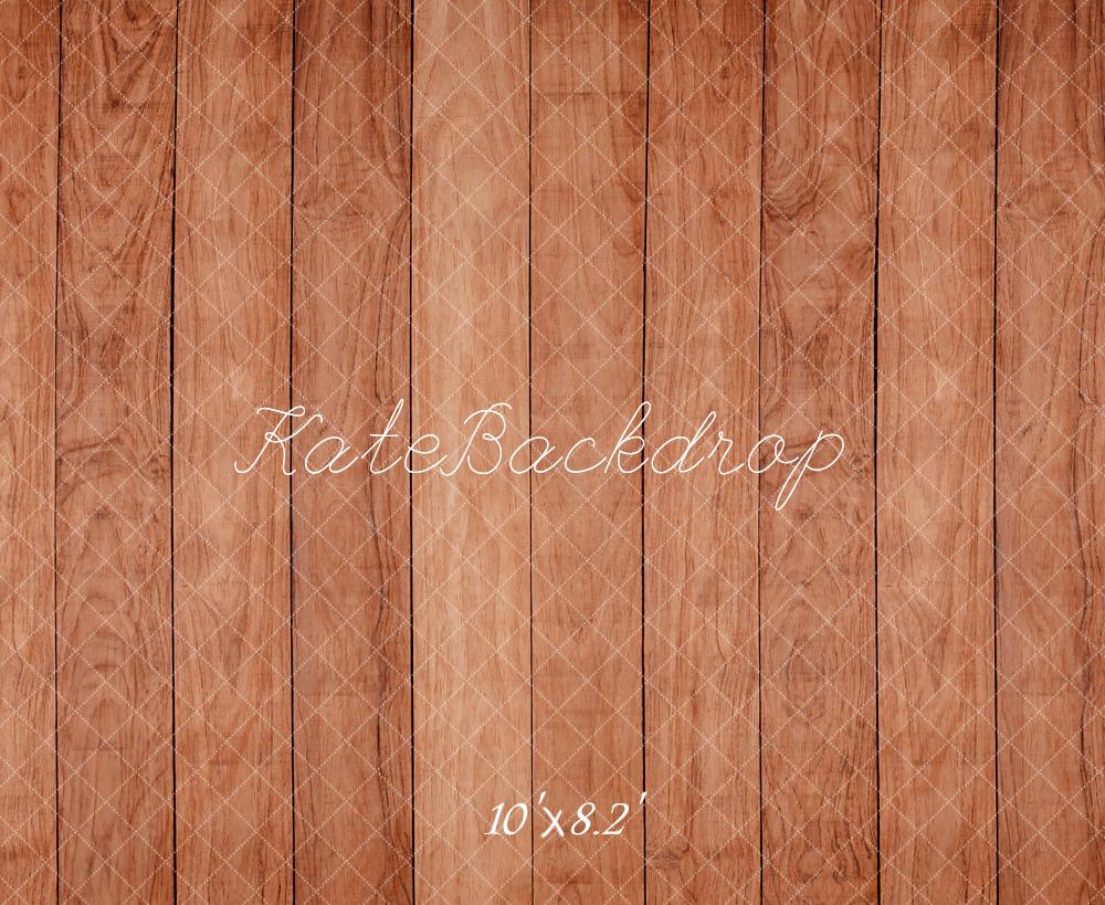 Kate Orange Wooden Grain Floor Backdrop Designed by Kate Image