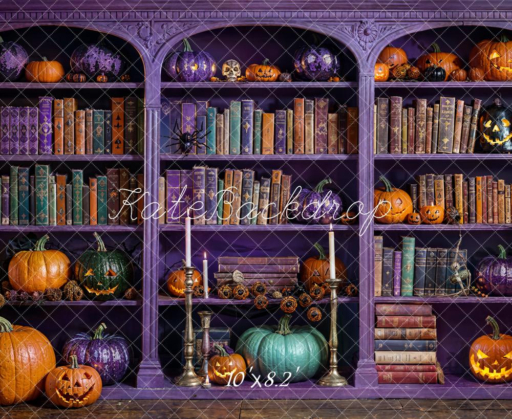 Sfondo per libreria viola magica di Halloween Designed by Emetselch