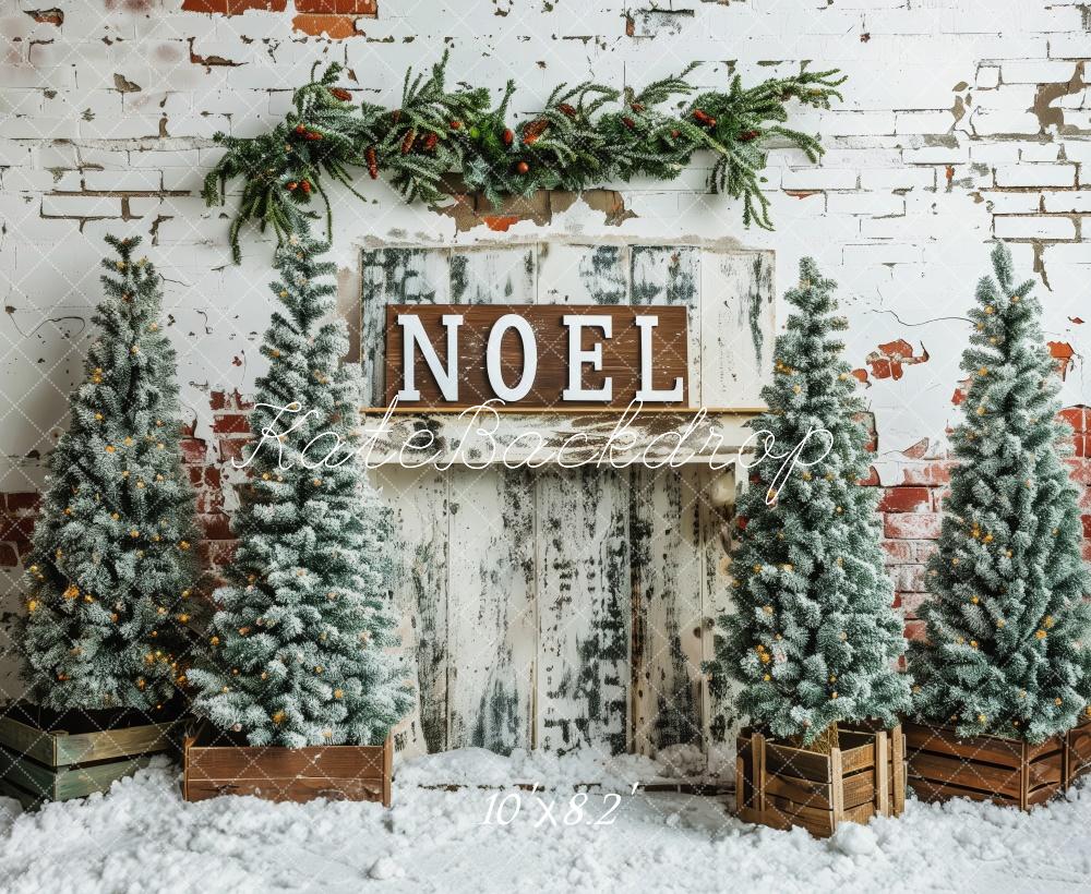 Kate Christmas Tree Noel Vintage Wall Backdrop Designed by Patty Roberts