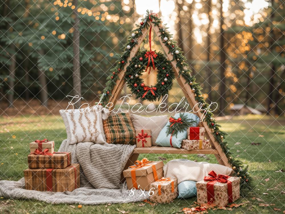 Kate Christmas Gifts Outdoor Gifts Pillow Backdrop Designed by Emetselch