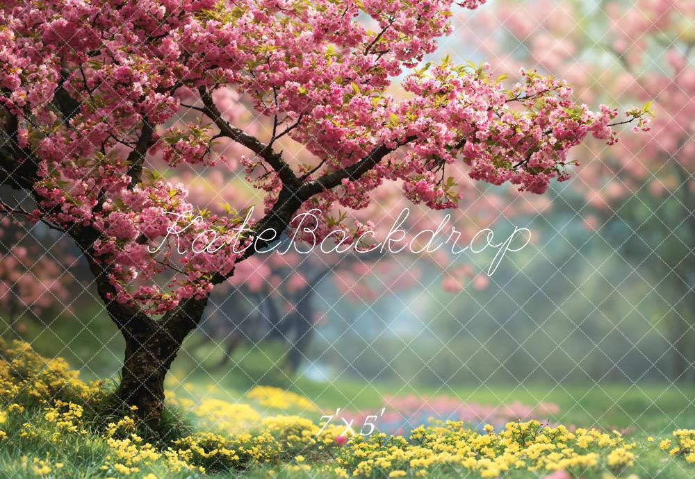 Kate Spring Cherry Blossom Tree Floral Backdrop Designed by Emetselch