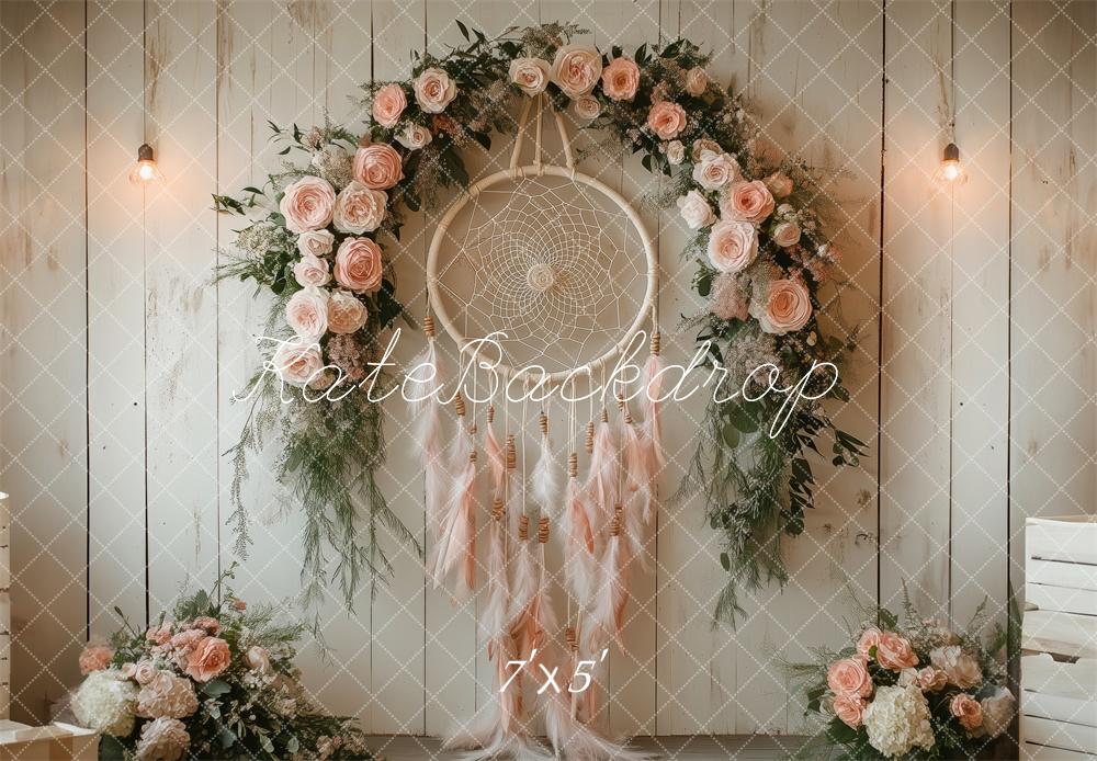 Bohemian Floral Dreamcatcher Foto Achtergrond Designed by Patty Roberts