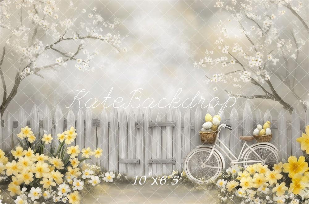 Fondo de Flores de Bicicleta de Arte Fino de Primavera Diseñado por Lidia Redekopp